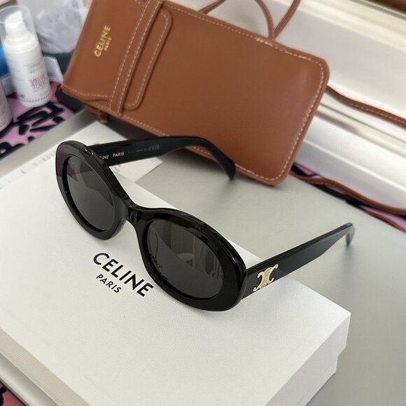 Celine Triomphe 01 Oval Sunglasses - Picture 1 of 5